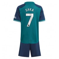 Camiseta Arsenal Bukayo Saka #7 Tercera Equipación Replica 2023-24 para niños mangas cortas (+ Pantalones cortos)